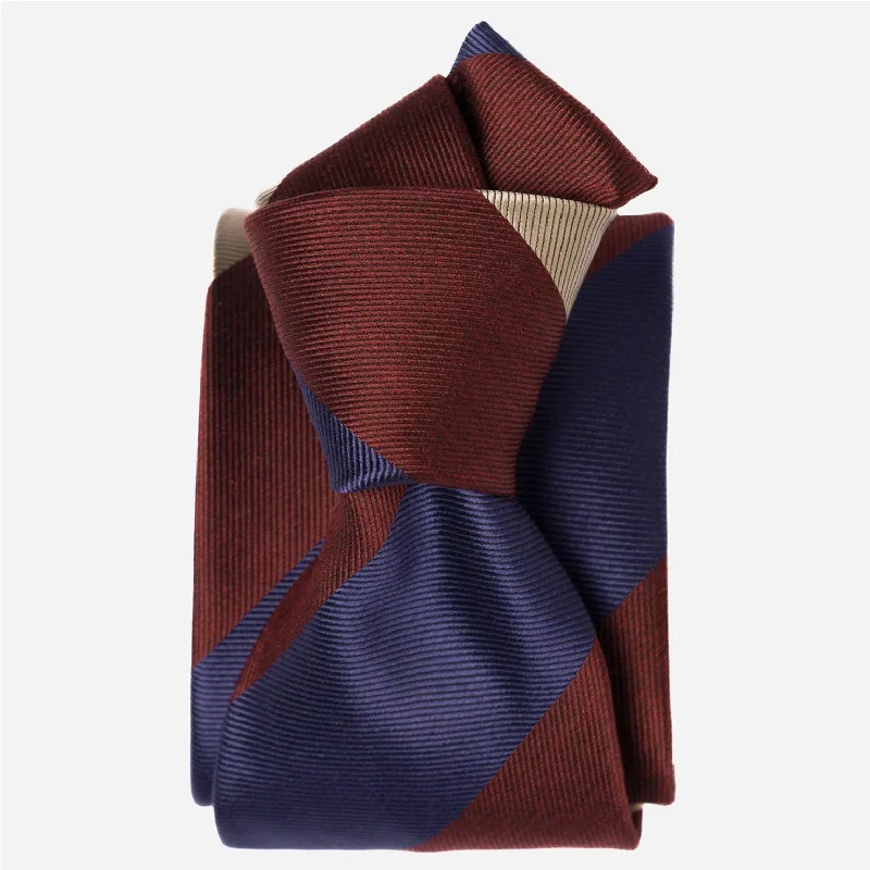 stylish silk necktie colors for office wear-Conero - Silk Jacquard Tie - Burgundy