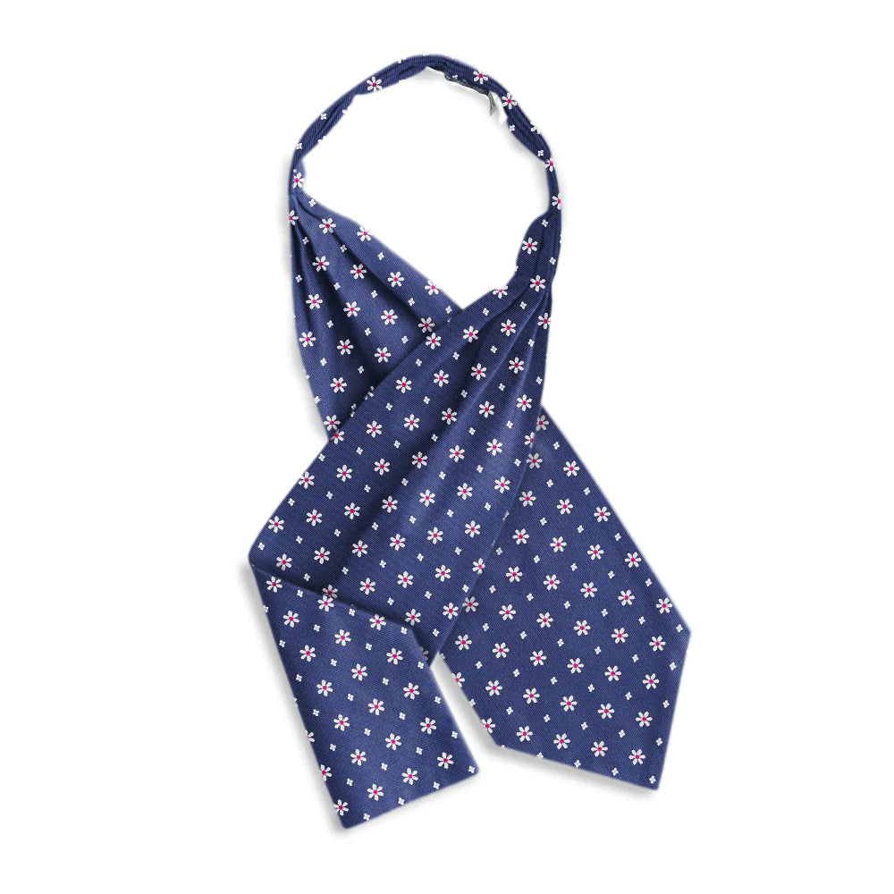 classic silk necktie ideas for office meetings-Daisy Springs Navy - Cravats