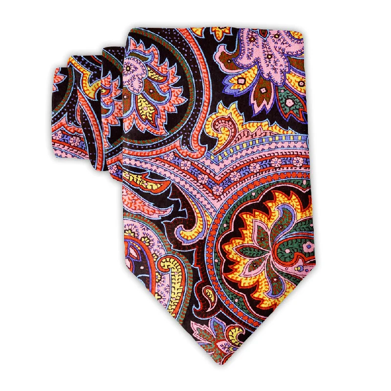 classic silk wedding necktie patterns for men-Ebony Harbor - Neckties