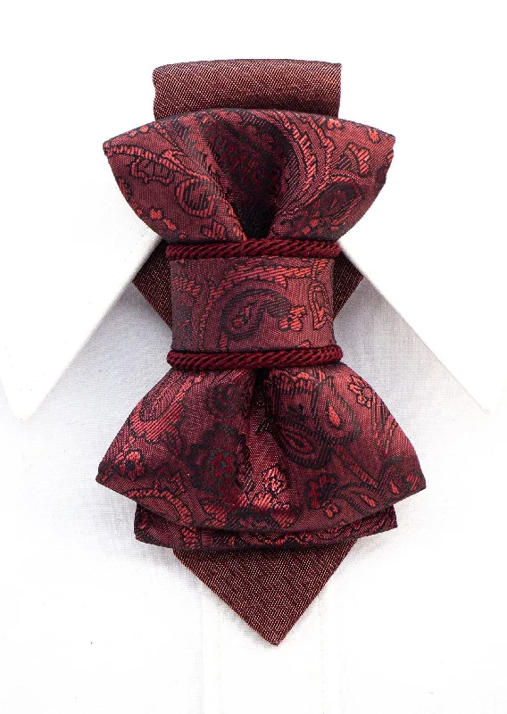 best silk necktie sets for office meetings-NECKTIE "ROSE WINE "FOR LADIES