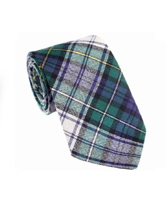 stylish silk necktie colors for office wear-100% Wool Tartan Neck Tie - Campbell Dress Modern