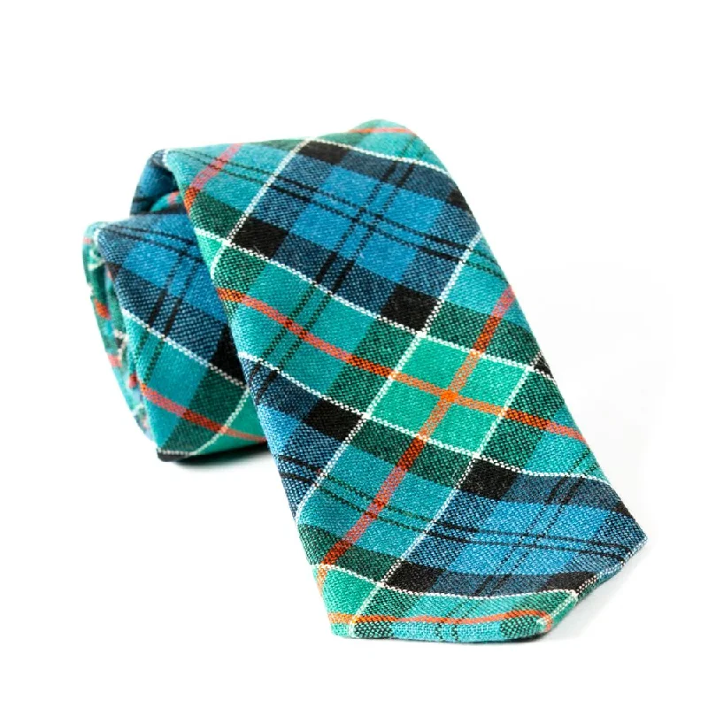 affordable silk wedding necktie designs for men-100% Wool Tartan Neck Tie - Colquhoun Ancient