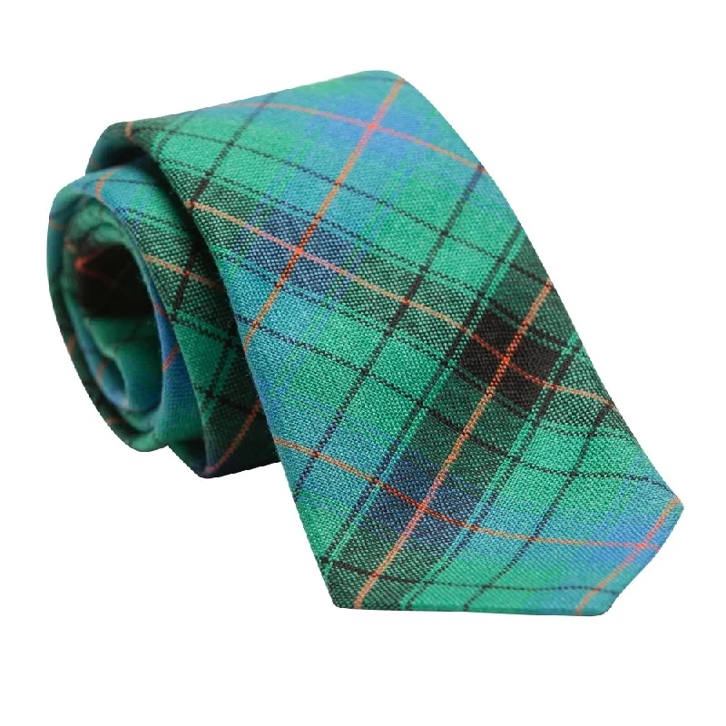 vibrant silk necktie options for corporate meetings-100% Wool Tartan Neck Tie - Davidson Ancient