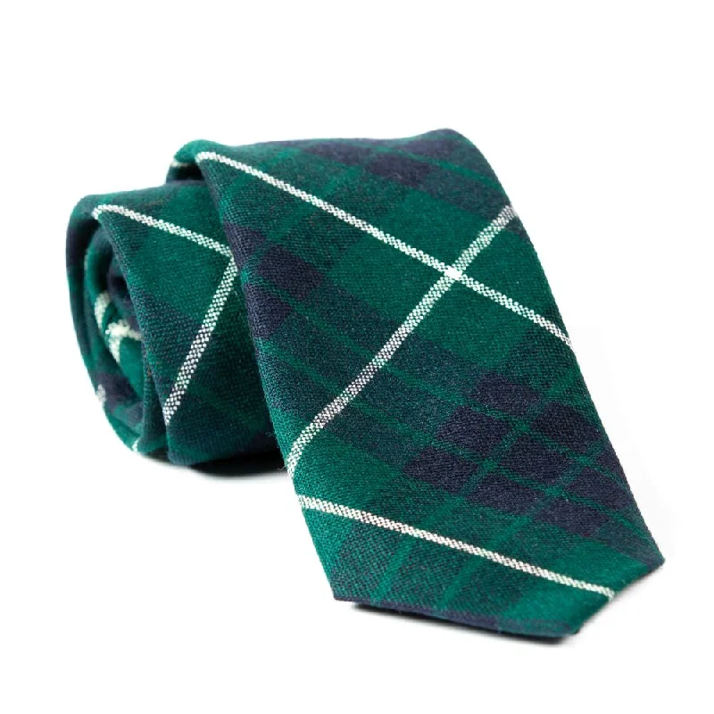 luxurious silk necktie designs for corporate wear-100% Wool Tartan Neck Tie - Hamilton Hunting Modern