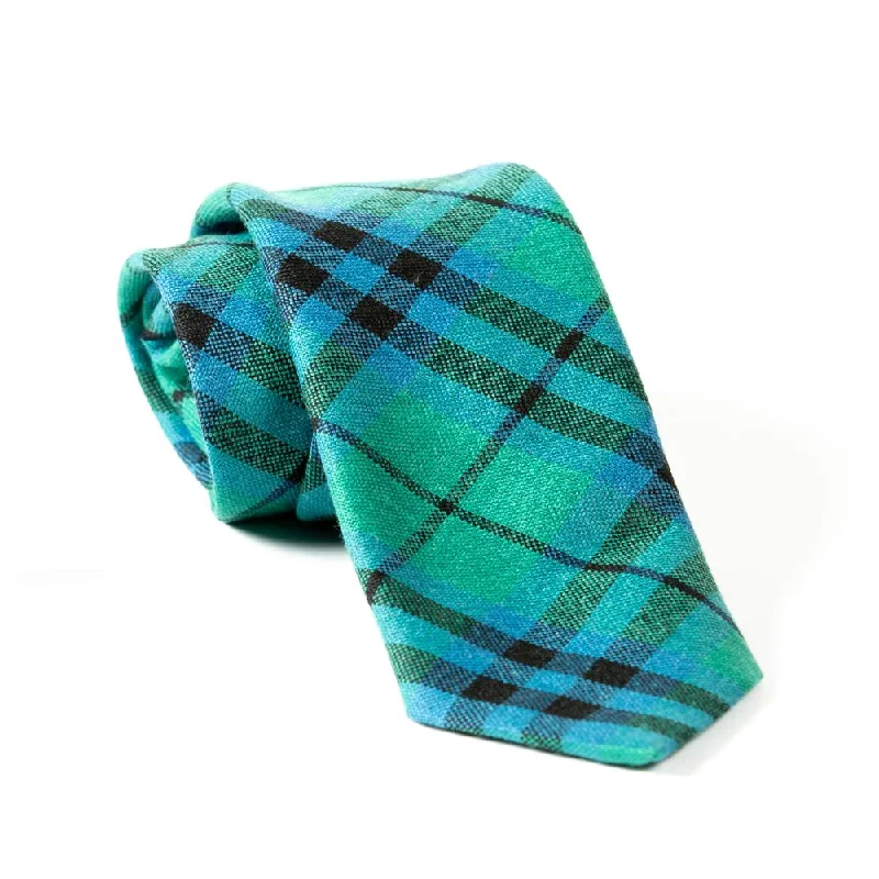 affordable silk necktie colors for office meetings-100% Wool Tartan Neck Tie - Keith Ancient