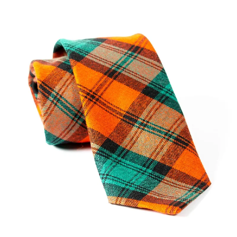 luxury silk necktie ideas for office wear-100% Wool Tartan Neck Tie - Kerr Ancient