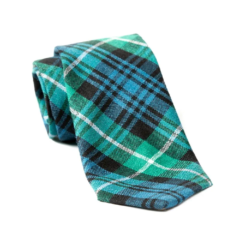 elegant silk necktie colors for office wear-100% Wool Tartan Neck Tie - Lamont Ancient