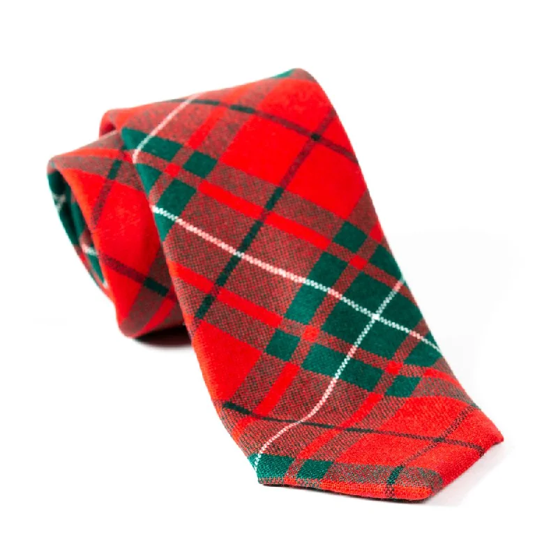 vibrant silk necktie sets for wedding celebrations-100% Wool Tartan Neck Tie - MacAuley Modern