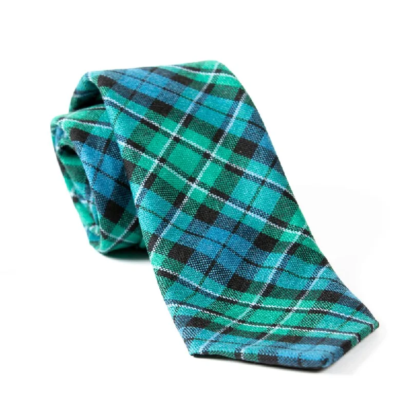 luxurious silk necktie options for wedding celebrations-100% Wool Tartan Neck Tie - MacCallum Ancient