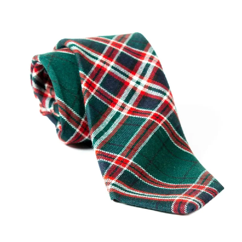 unique silk bow ties for office wear-100% Wool Tartan Neck Tie - MacFarlane Hunting Modern