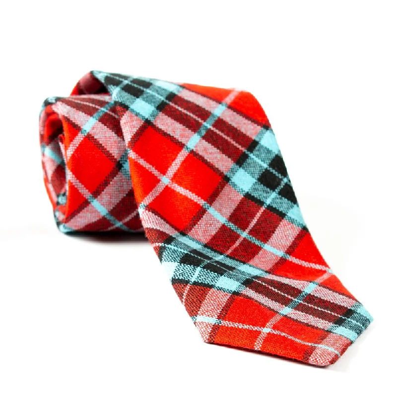 luxurious silk wedding necktie sets-100% Wool Tartan Neck Tie - MacTavish Modern