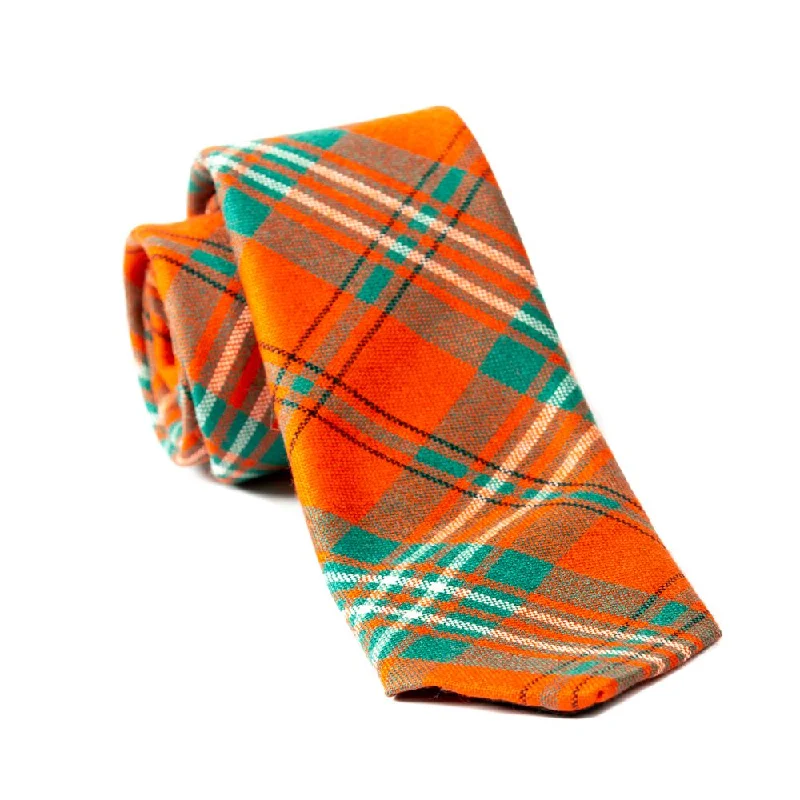 trendy silk wedding necktie colors for men-100% Wool Tartan Neck Tie - Scott Ancient