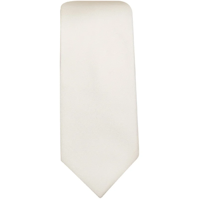 elegant silk necktie colors for wedding celebrations-Alfani Mens Basic Self-tied Necktie, Off-White, One Size - One Size