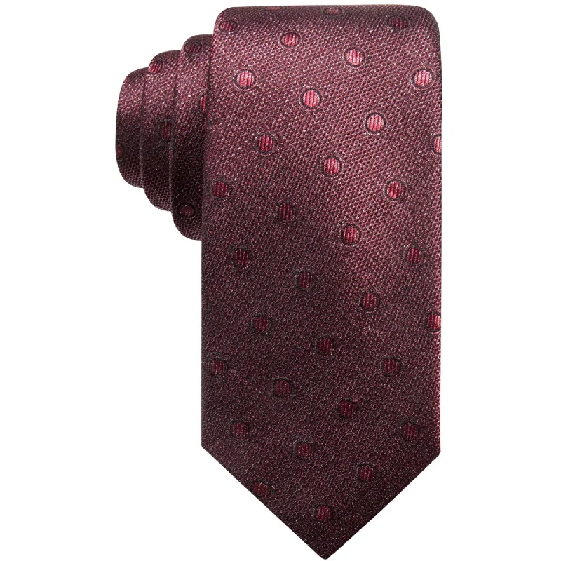 vibrant silk wedding necktie colors for men-Alfani Mens Dot Self-Tied Necktie - One Size