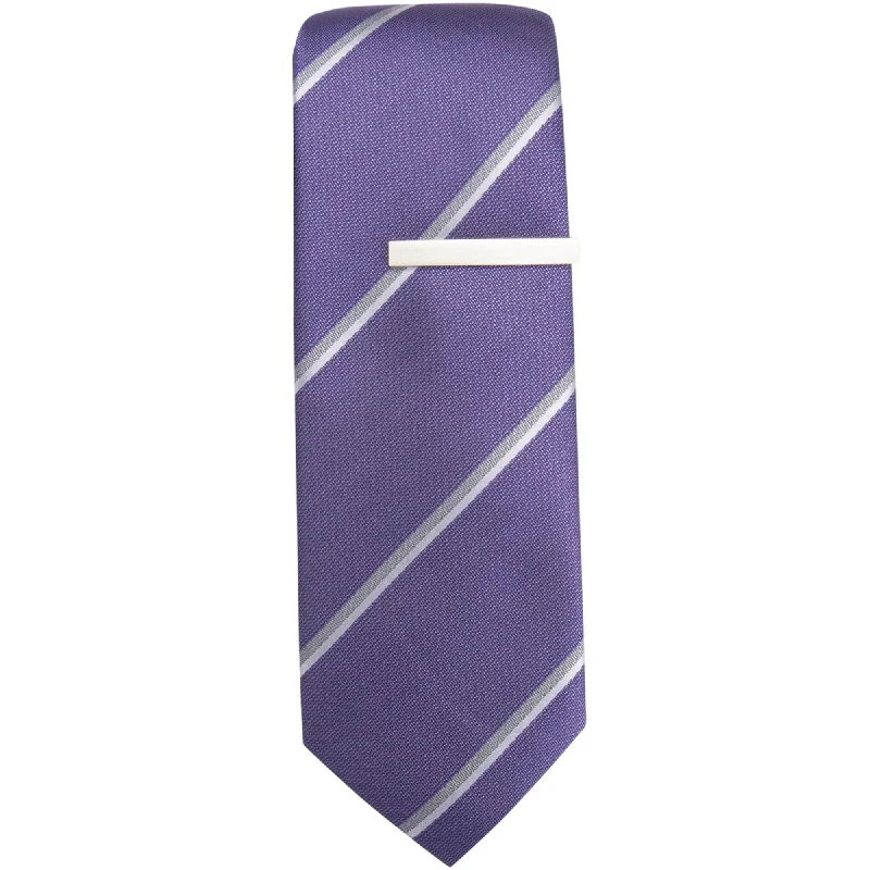 luxury silk necktie designs for business wear-Alfani Mens Neptune Self-tied Necktie, Purple, One Size - One Size