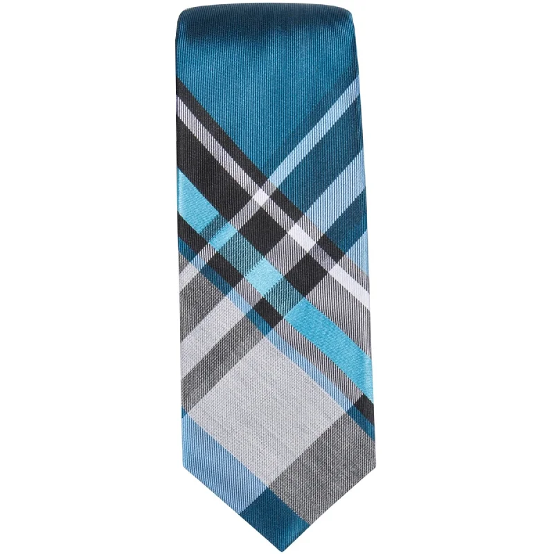 affordable silk necktie combinations for business wear-Alfani Mens Park Plaid Self-Tied Necktie - One Size