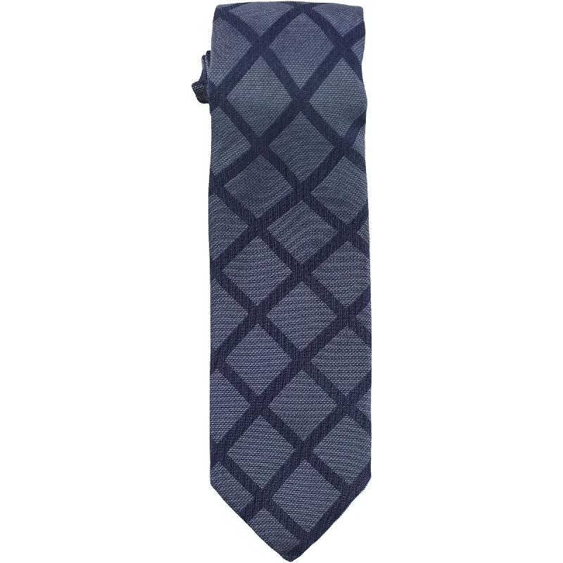 affordable silk necktie sets for business wear-Alfani Mens Silk Self-tied Necktie, Blue, One Size - One Size