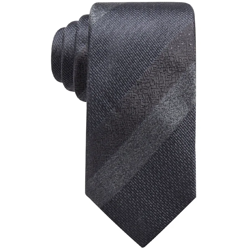 trendy silk wedding necktie patterns for men-Alfani Mens Stripe Self-Tied Necktie - One Size