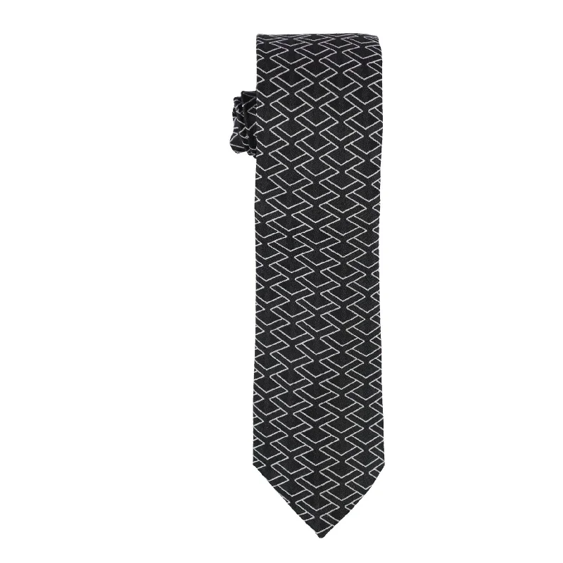 luxurious silk necktie sets for wedding events-Alfani Mens Trista Triangle Self-Tied Necktie - One Size