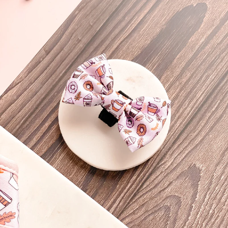 best silk wedding necktie designs for business wear-Autumn Puppuccino Bow Tie