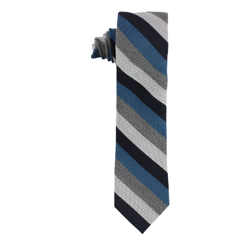 slim silk necktie colors for office wear-bar III Mens Dupont Stripe Self-tied Necktie, Blue, One Size - One Size