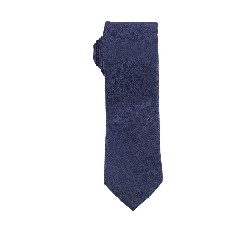 elegant silk necktie colors for office wear-bar III Mens Floral Self-tied Necktie, Blue, One Size - One Size