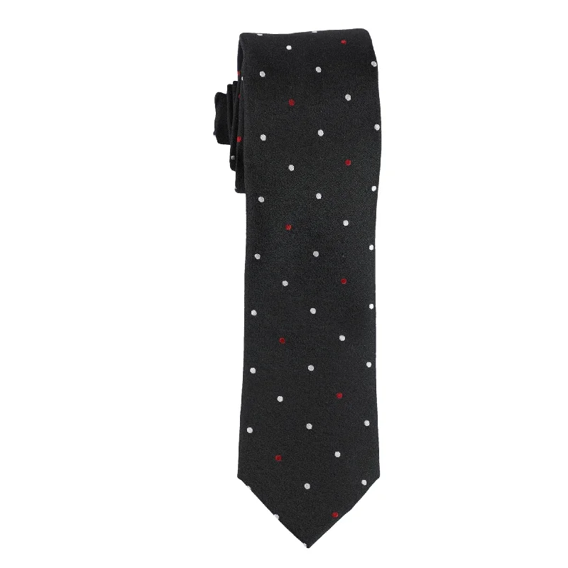 vibrant silk wedding tie colors for business wear-bar III Mens Latour Dot Self-tied Necktie, Black, One Size - One Size