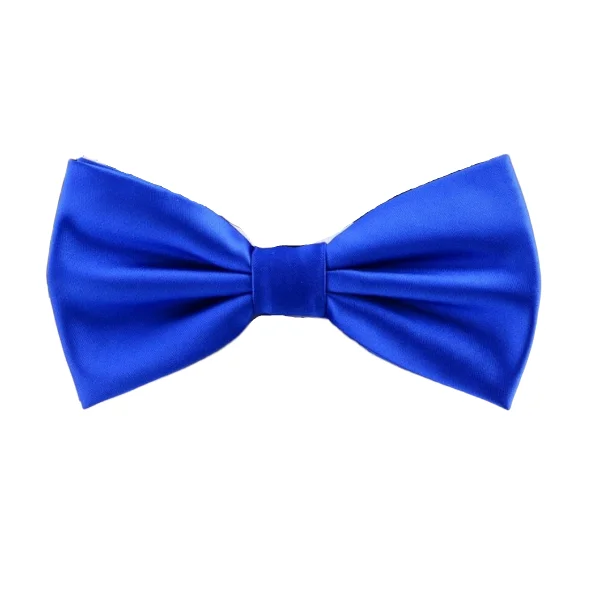 unique silk necktie combinations for business events-Classy Men Blue Silk Pre-Tied Bow Tie