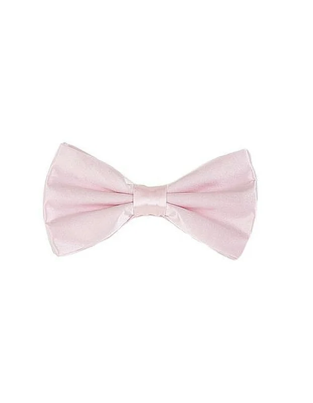 trendy silk wedding necktie ideas for men-Light Pink Bow Tie