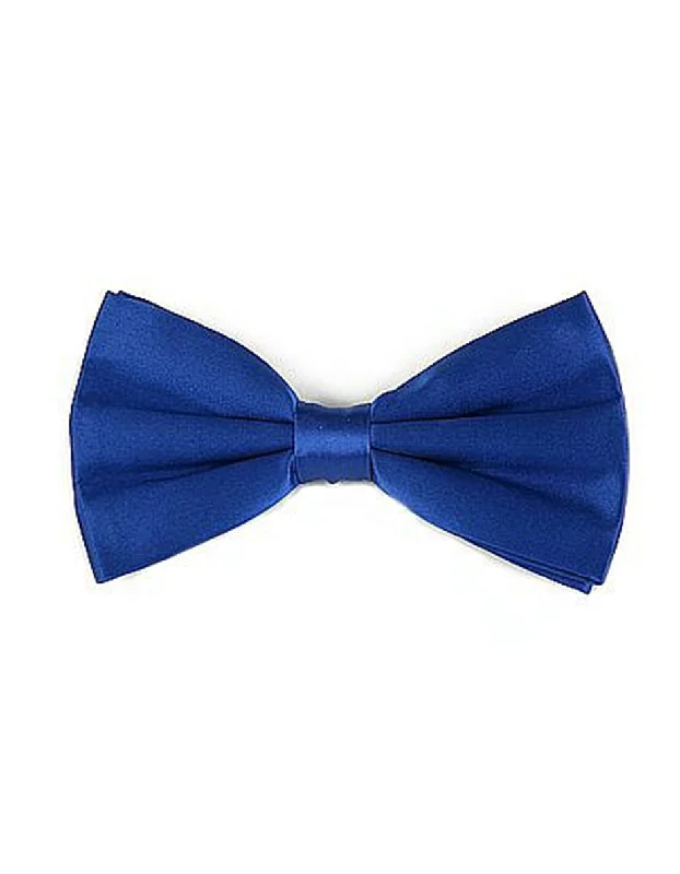 slim silk necktie designs for office meetings-Royal Blue Bow Tie