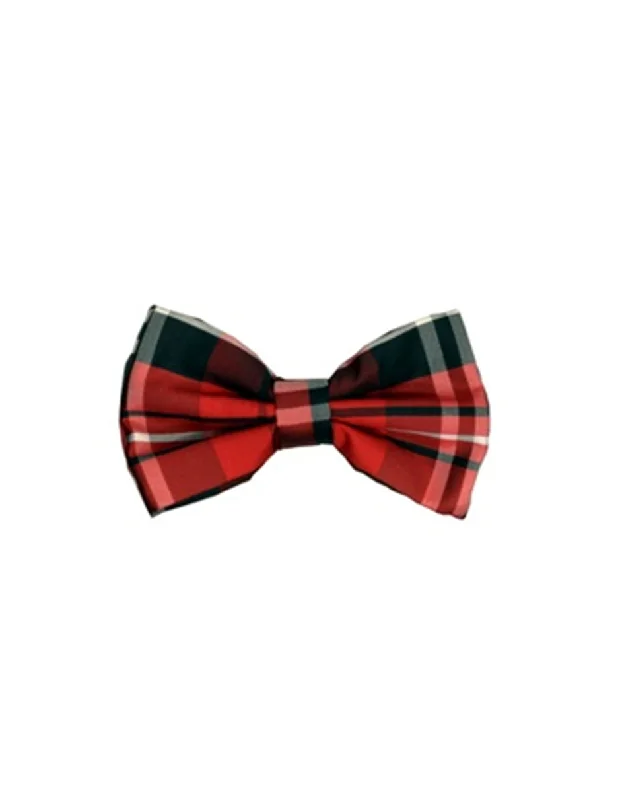 vibrant silk necktie sets for office meetings-Scottish Plaid Bow Tie