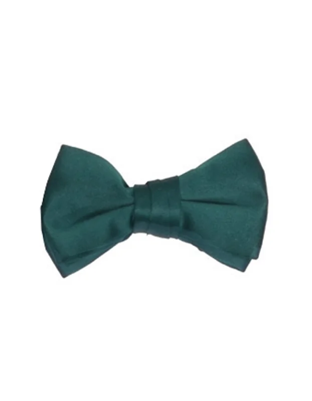 elegant silk necktie sets for business events-Hunter Green Pre-Tied Bow Tie