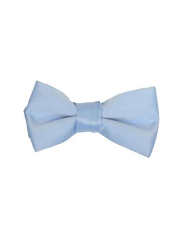 affordable silk necktie combinations for wedding celebrations-Sky Blue Pre-Tied Bow Tie