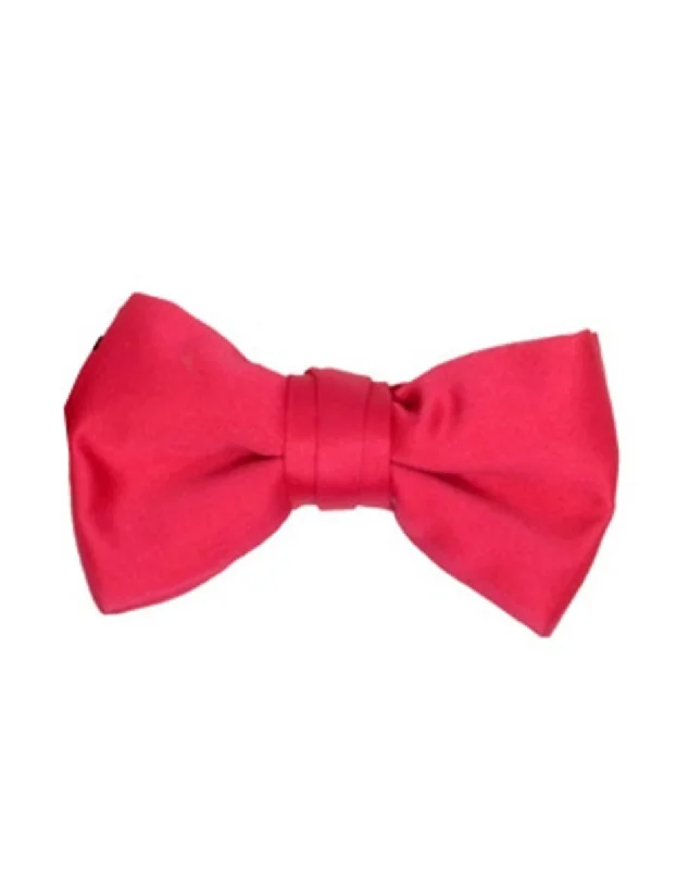 stylish silk necktie ideas for wedding events-Fuchsia Pre-Tied Bow Tie