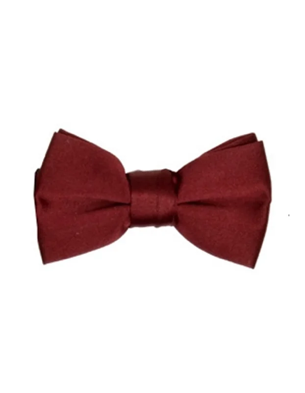 classic silk necktie ideas for office meetings-Deep Red Pre-Tied Bow Tie