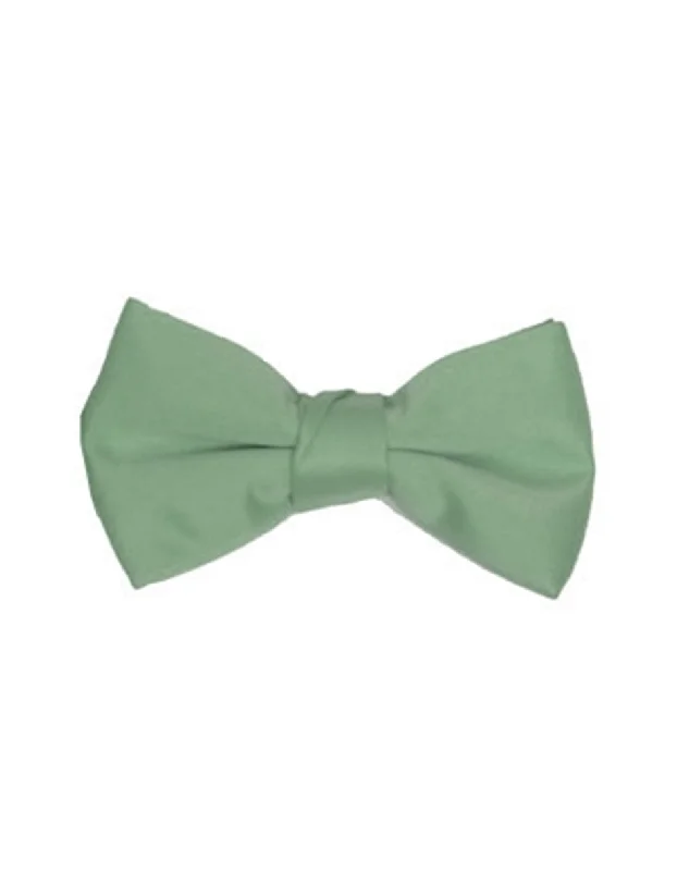 stylish silk necktie colors for corporate meetings-Sage Green Pre-Tied Bow Tie