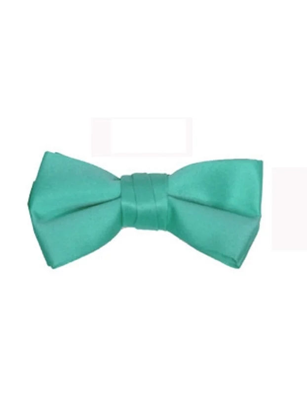 affordable silk wedding necktie options-Teal Green Bow Tie