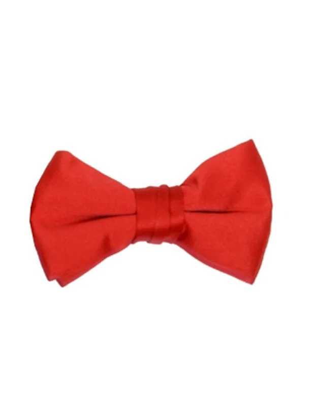 vibrant silk wedding necktie combinations-Lipstick Red Bow Tie