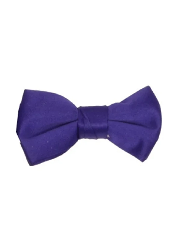 luxurious silk necktie options for weddings-Dark Purple Bow Tie