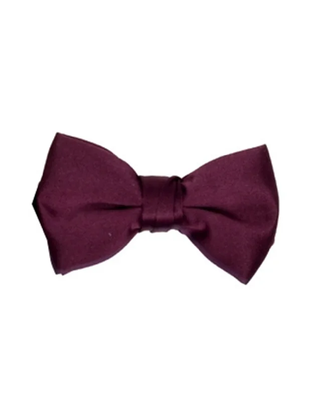 elegant silk necktie designs for corporate events-Deep Plum Bow Tie