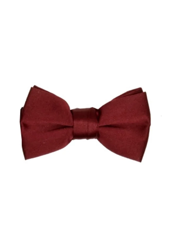 stylish silk necktie sets for business events-Deep Burgundy Bow Tie