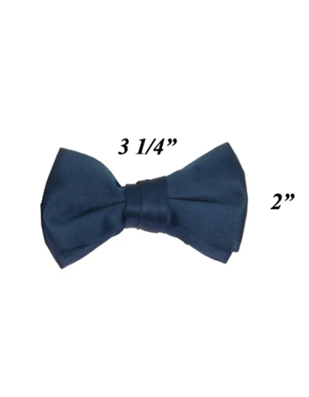 classic silk necktie sets for business meetings-Navy Blue Bow Tie