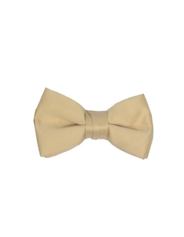 luxurious silk necktie designs for corporate wear-Beige Bow Tie