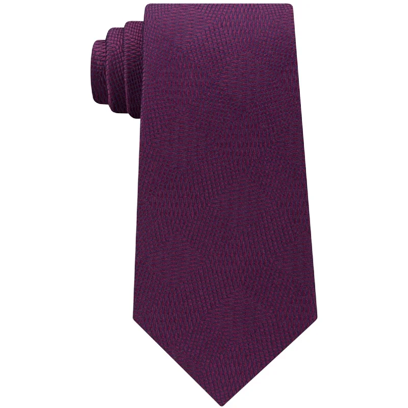 affordable silk necktie colors for office meetings-Calvin Klein Mens Intersect Self-tied Necktie, Purple, One Size - One Size