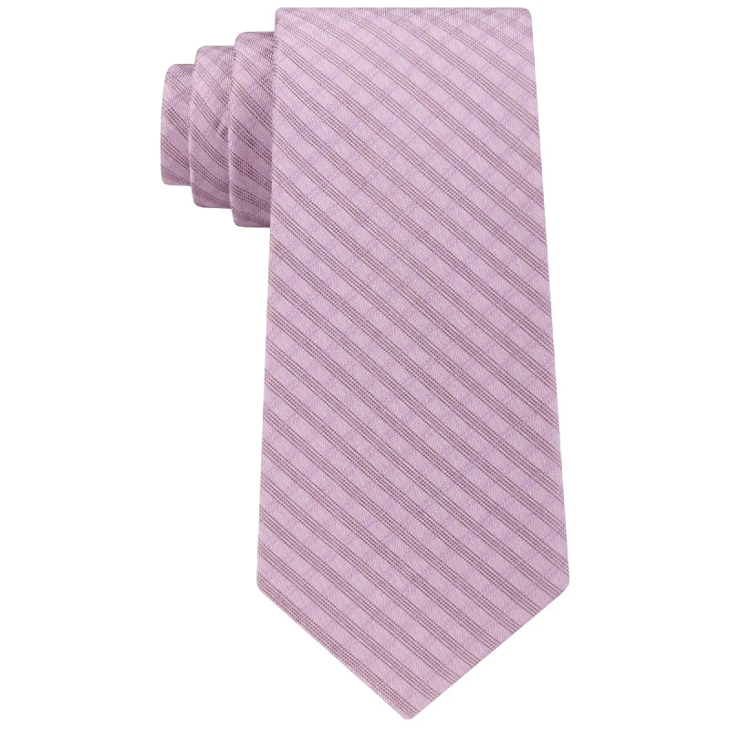 unique silk necktie combinations for business wear-Calvin Klein Mens Mini Soft Self-tied Necktie, Purple, One Size - One Size