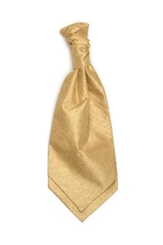 unique silk necktie combinations for business events-Children's Polyester Shantung Ruche Tie - Sahara Gold