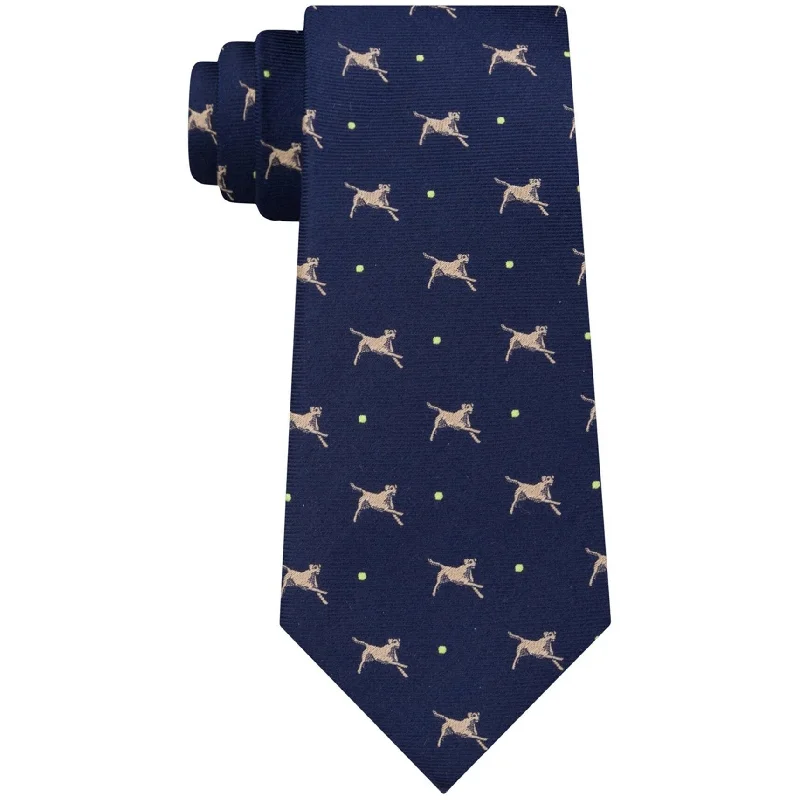 luxury silk necktie ideas for office wear-Club Room Mens Doggy Play Self-tied Necktie, Blue, One Size - One Size