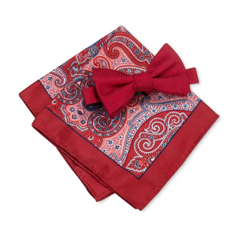 elegant silk necktie designs for office wear-Countess Mara Mens Bradley Neck Tie Set, Red, One Size - One Size