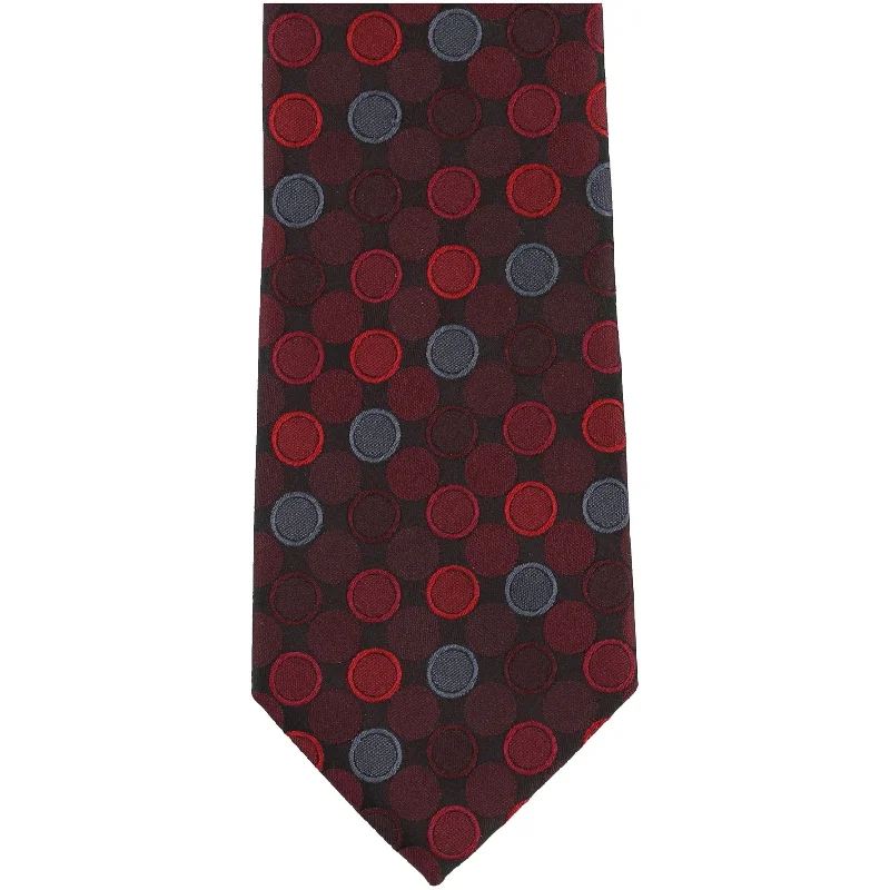 affordable silk wedding tie options for men-Geoffrey Beene Mens Seasonless Dot Self-tied Necktie, Red, Classic (57 To 59 in.) - Classic (57 To 59 in.)