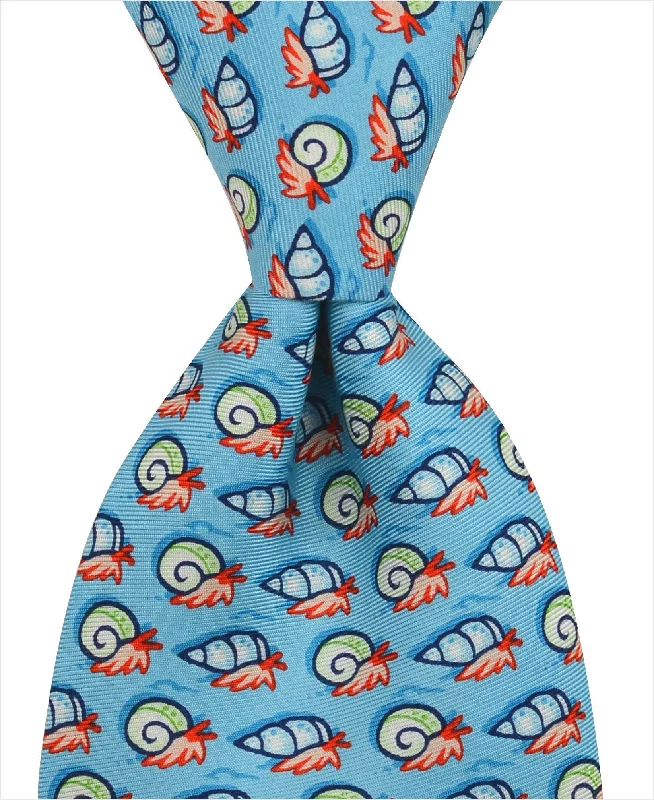 stylish silk necktie colors for formal events-Hermit Crab Tie - Blue